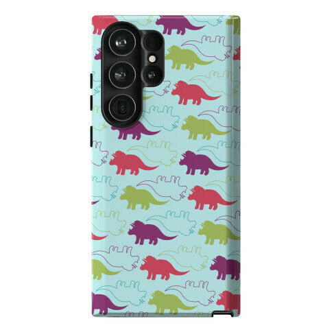 Triceratops Dino Pattern Phone Case